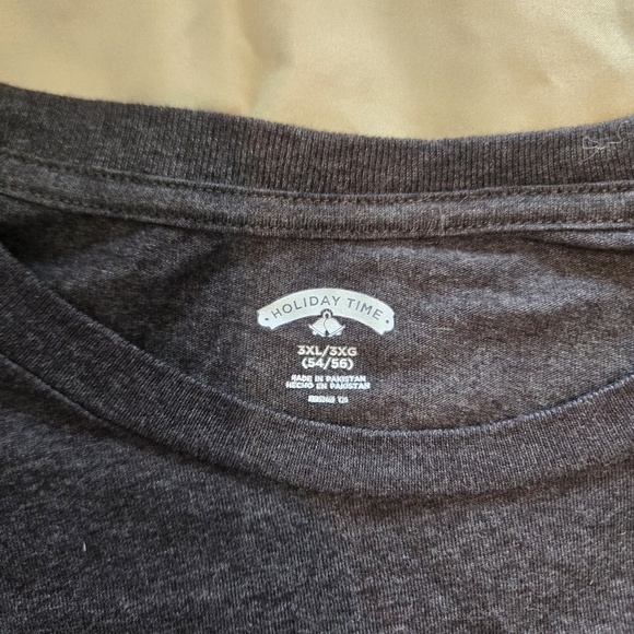 Holiday Time Charcoal Tee with Red and Green Print - Picture 3 of 3